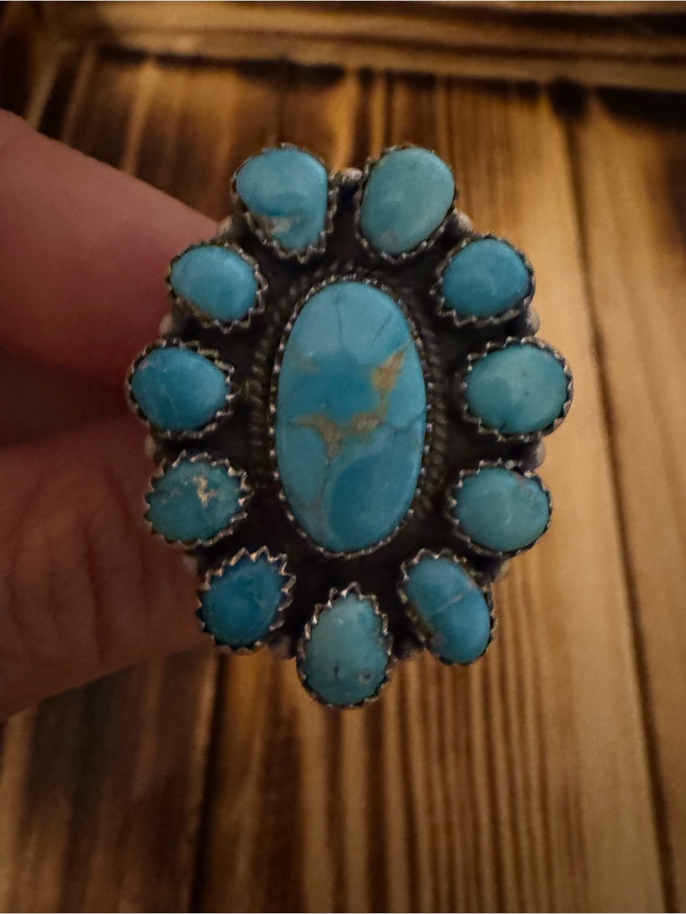 Blue Ridge Turquoise Cluster Statement Ring